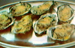 Huîtres tièdes aux poire et aux champignons